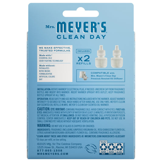Mrs. Meyer's Rain Water 2-Pack Plug-In Scented Oil Refills