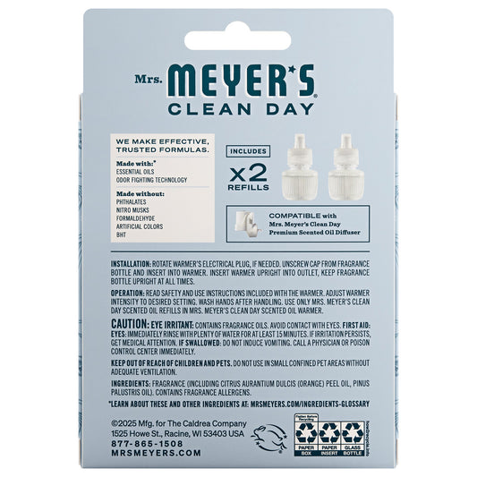Mrs. Meyer's Snowdrop 2-Pack Plug-In Scented Oil Refills