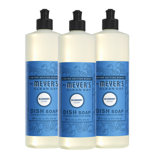 Mrs. Meyer's Blueberry 3-Count Liquid Dish Soap Bundle