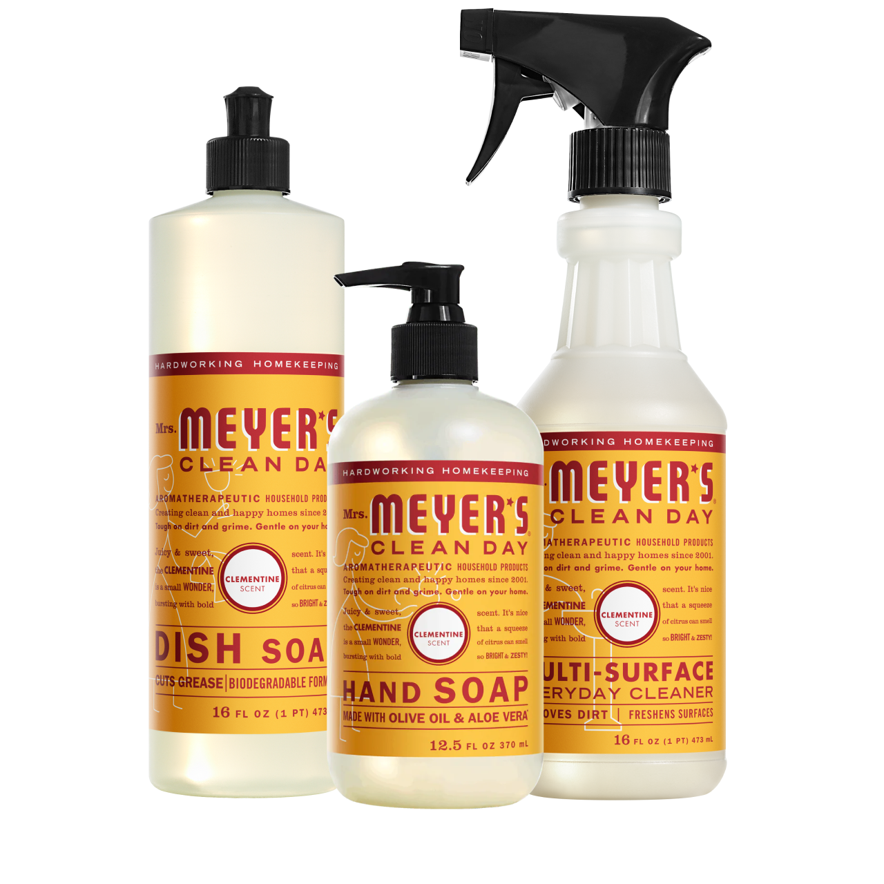 Mrs. Meyer's Clementine Essential Kitchen Cleaning Set
