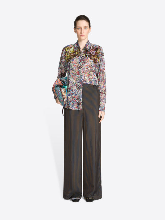 Wide Leg Cupro Pants