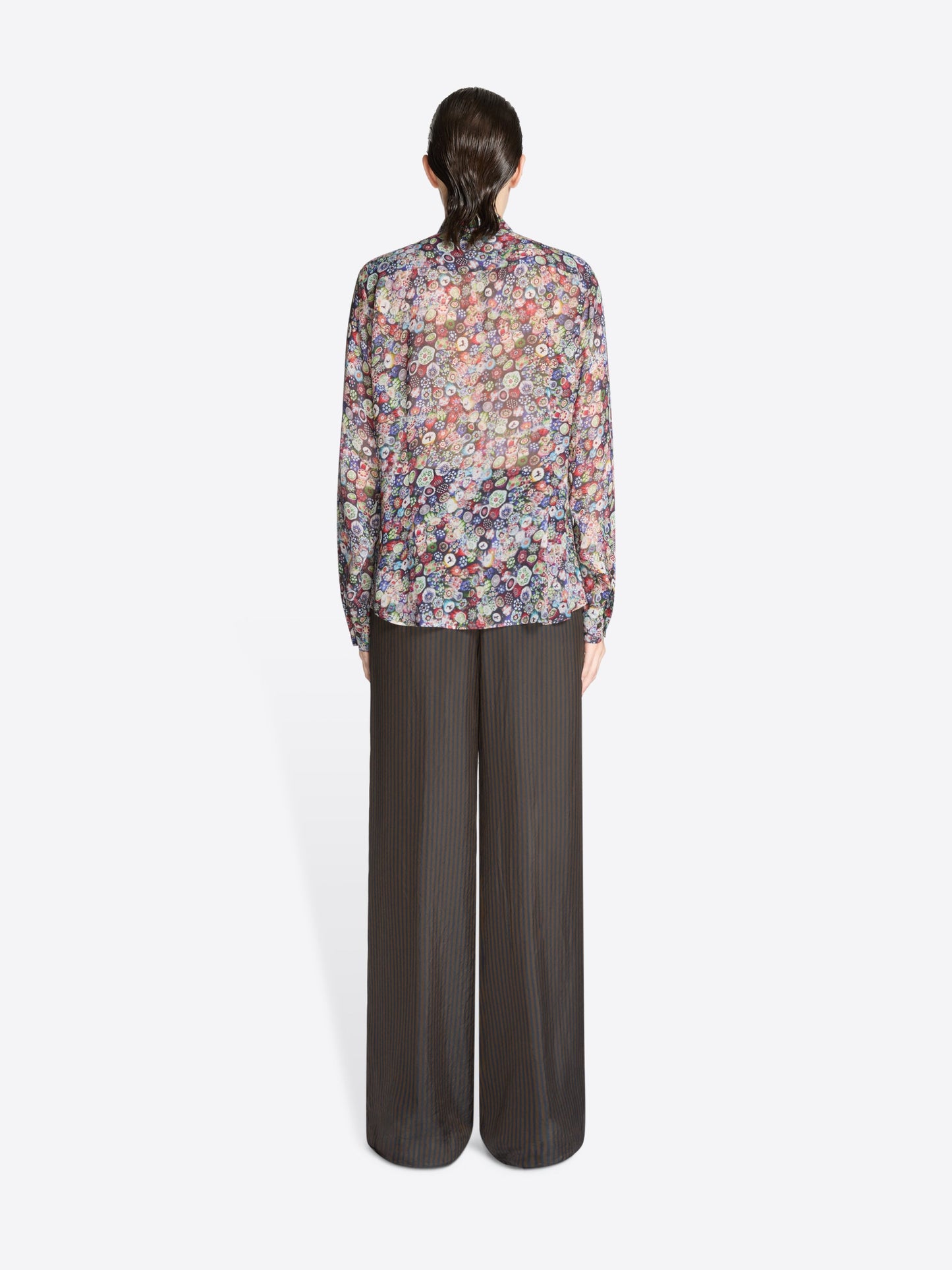 Wide Leg Cupro Pants
