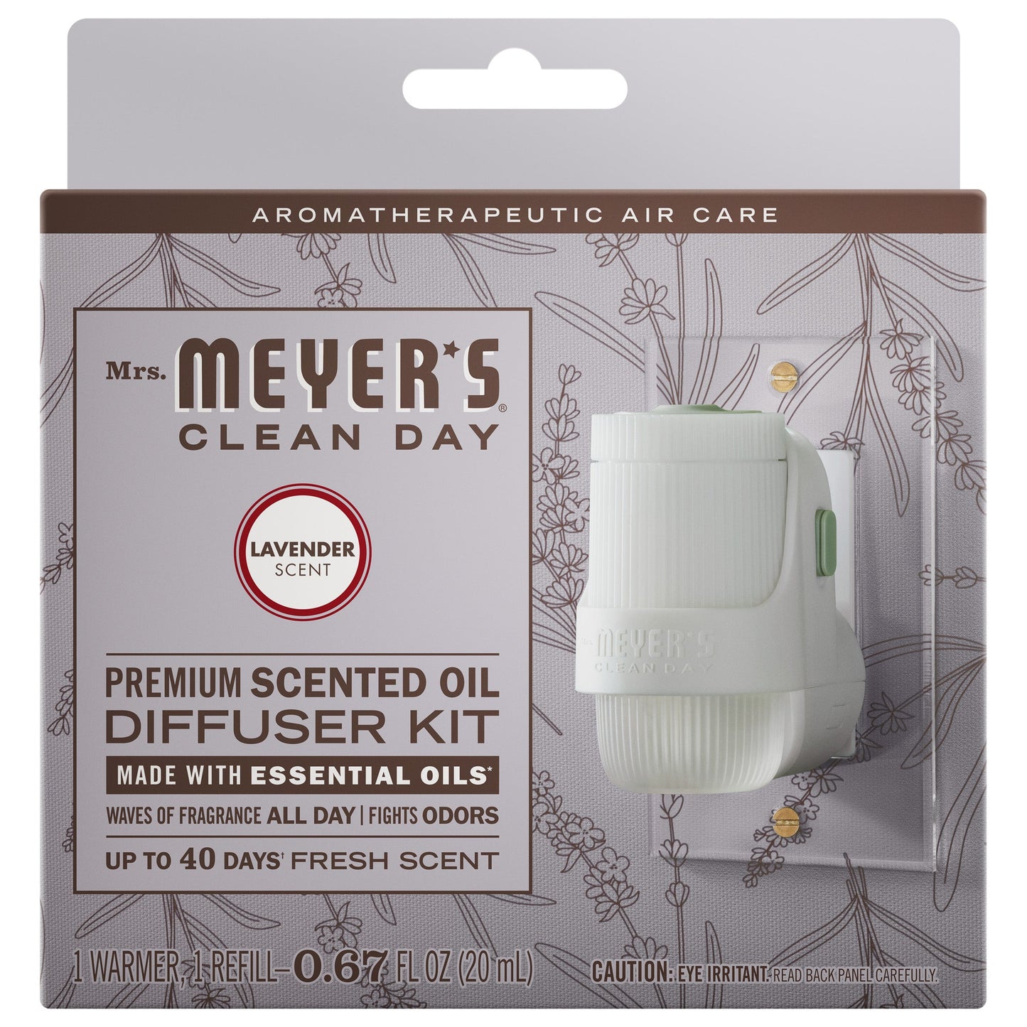 Mrs. Meyer's Lavender Plug-In Oil Warmer with Scented Refill