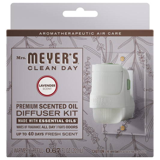 Mrs. Meyer's Lavender Plug-In Oil Warmer with Scented Refill