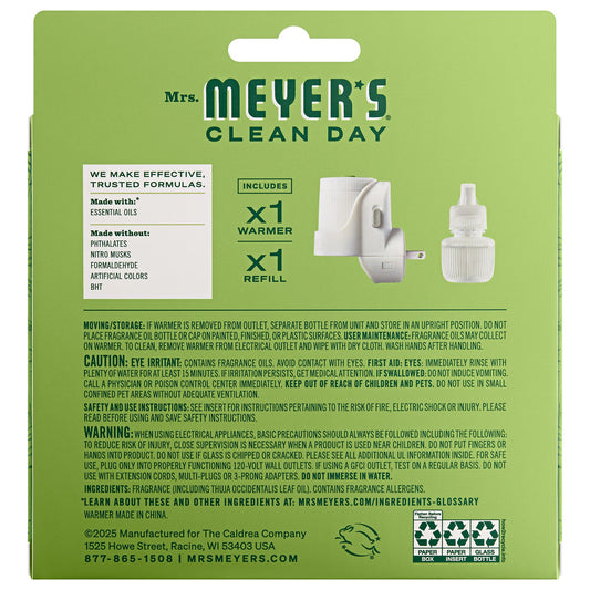 Mrs. Meyer's Iowa Pine Plug-In Oil Warmer with Scented Refill