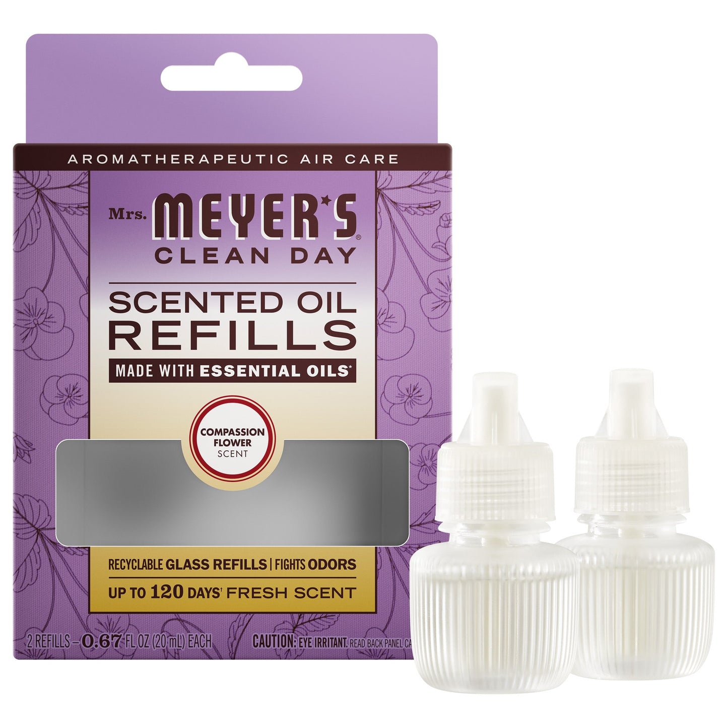 Mrs. Meyer's Compassion Flower 2-Pack Plug-In Scented Oil Refills