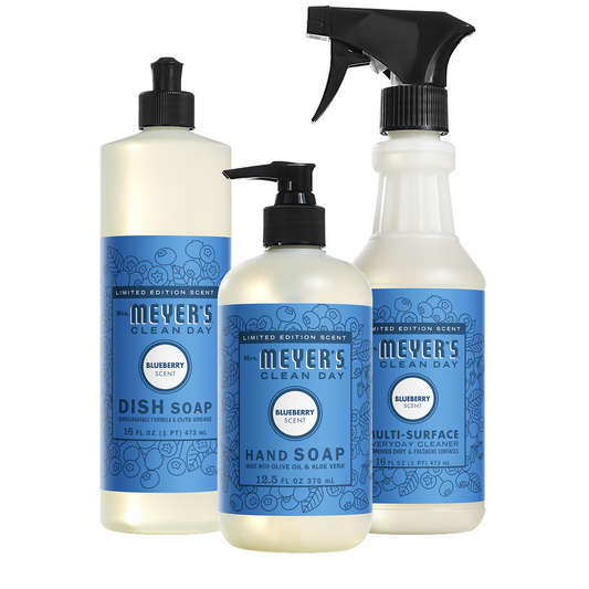 Mrs. Meyer's Blueberry Essential Kitchen Cleaning Set