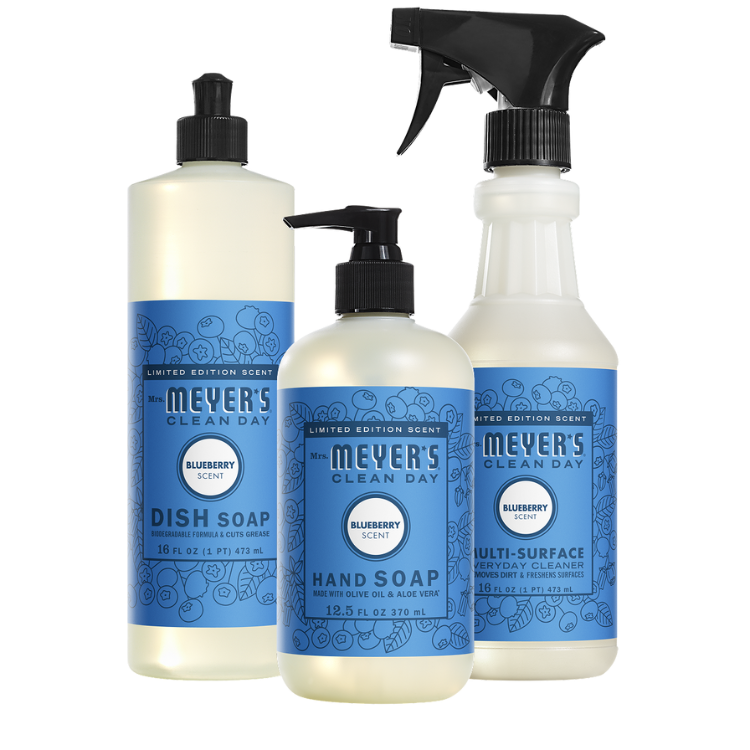 Mrs. Meyer's Blueberry Essential Kitchen Cleaning Set