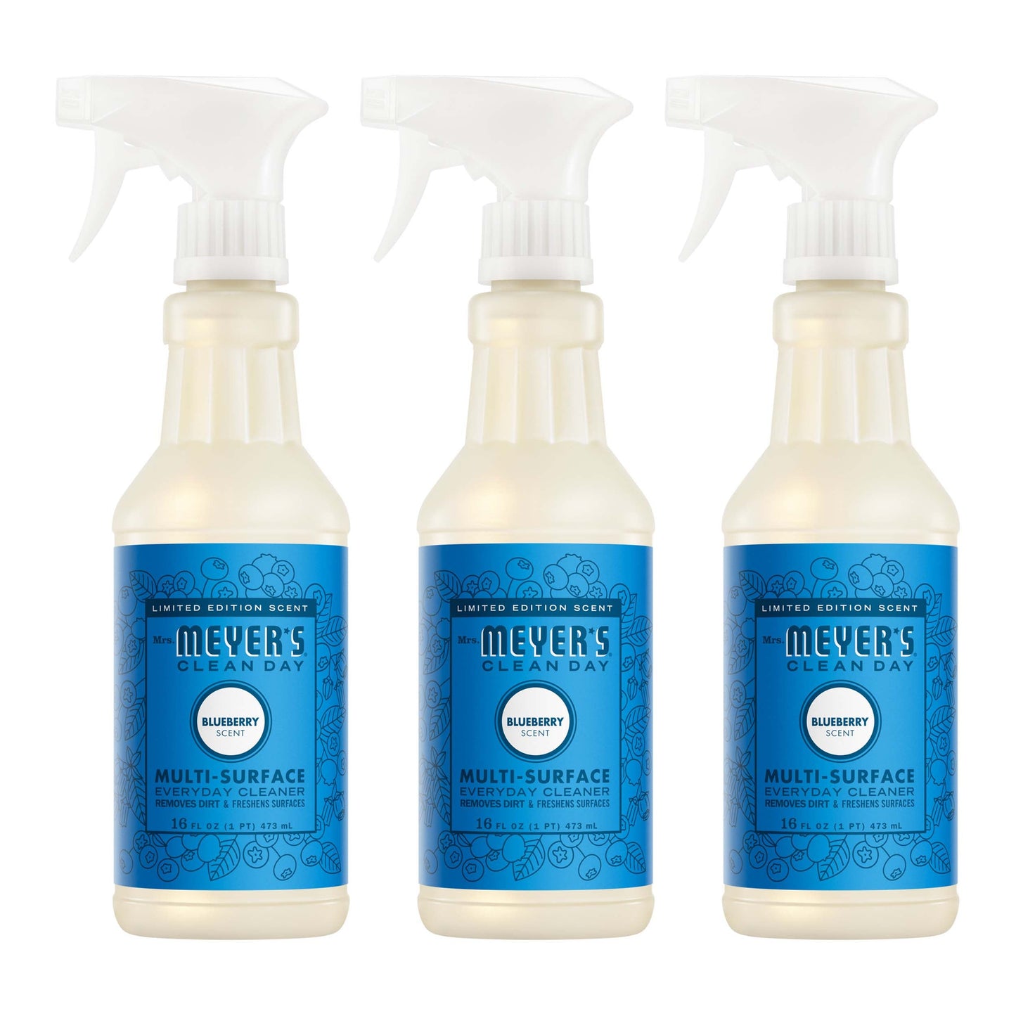 Mrs. Meyer's Blueberry 3-Count Everyday Multi-Surface Cleaner Bundle