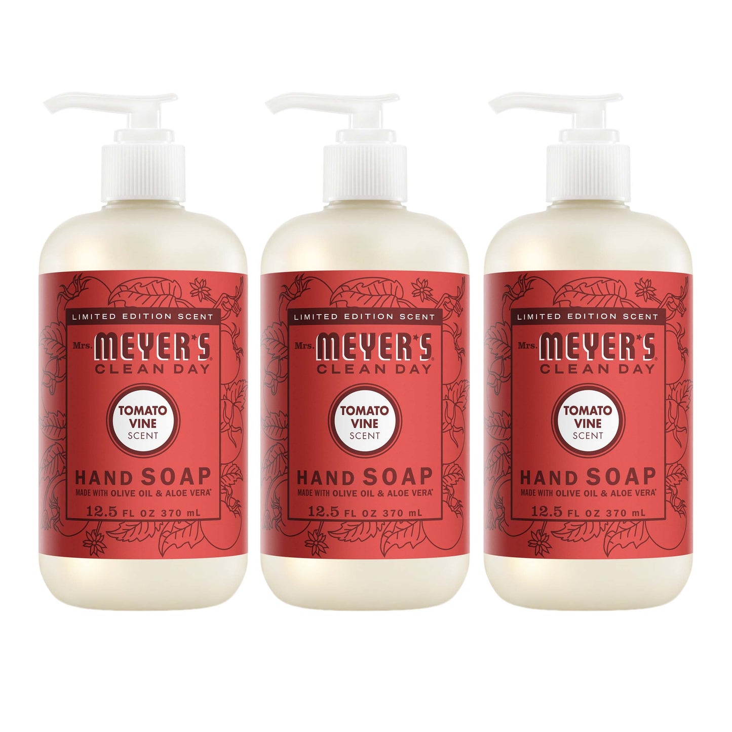 Mrs. Meyer's Tomato Vine 3-Count Liquid Hand Soap Bundle