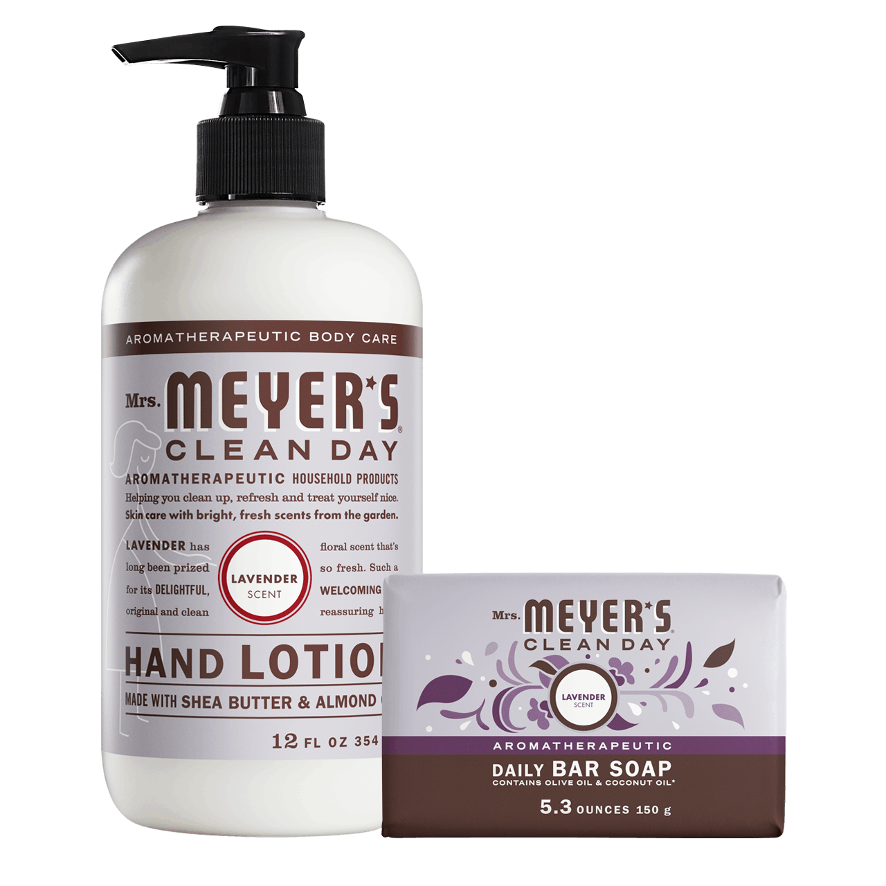 Mrs. Meyer's Lavender Bar Soap and Hand Lotion Set
