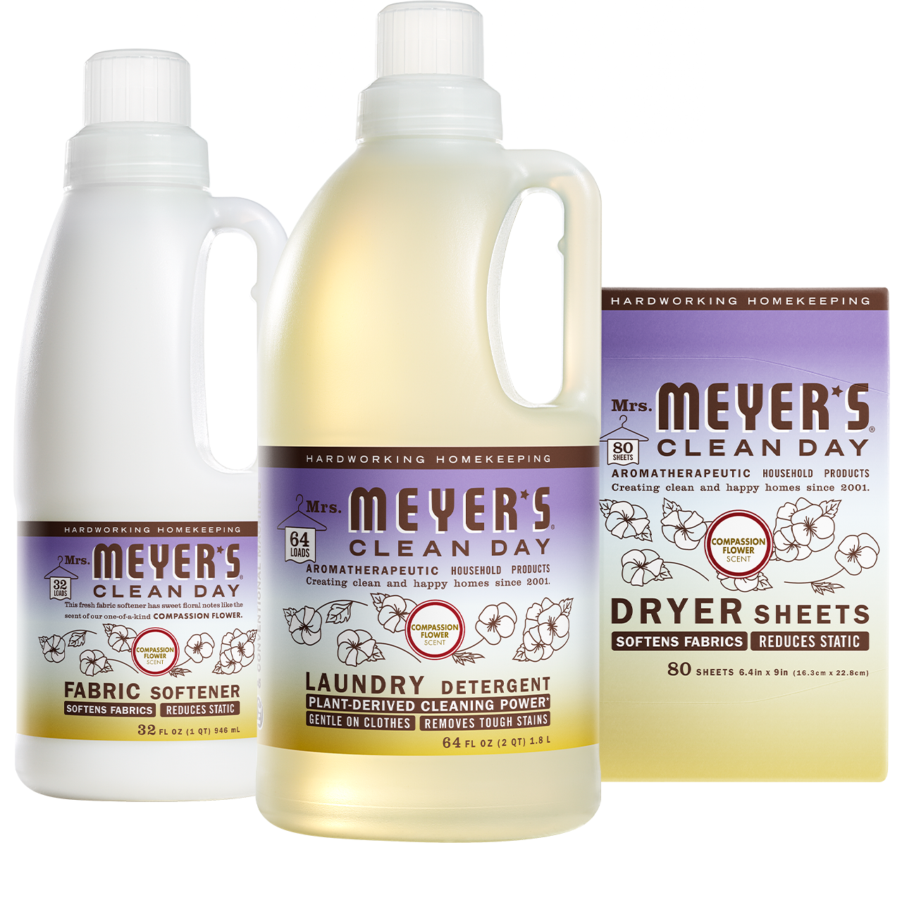 Mrs. Meyer's Compassion Flower Laundry Care Set