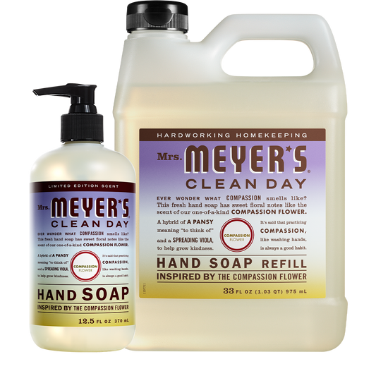 Mrs. Meyer's Compassion Flower Hand Soap with Refill Value Set