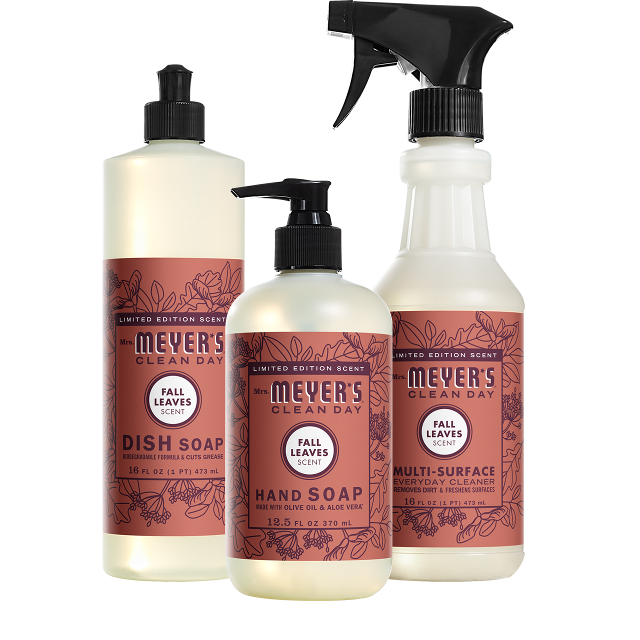 Mrs. Meyer's Fall Leaves Essential Kitchen Cleaning Set