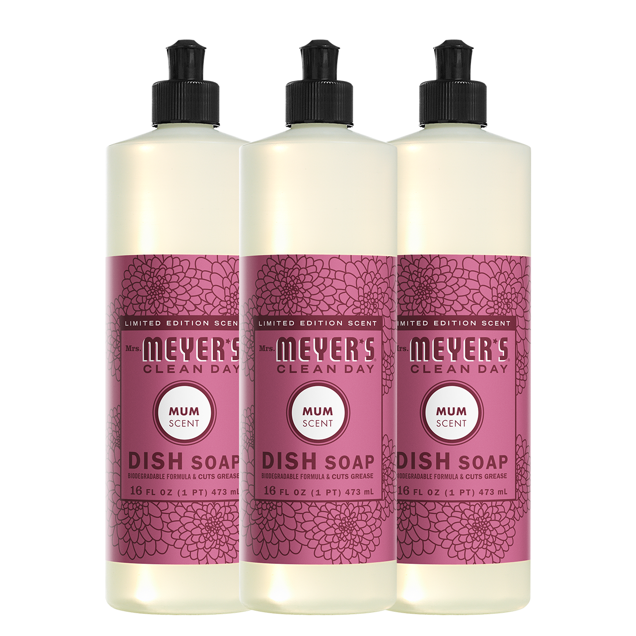 Mrs. Meyer's Mum 3-Count Liquid Dish Soap Bundle