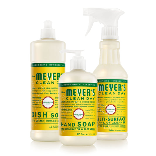Mrs. Meyer's Honeysuckle Essential Kitchen Cleaning Set