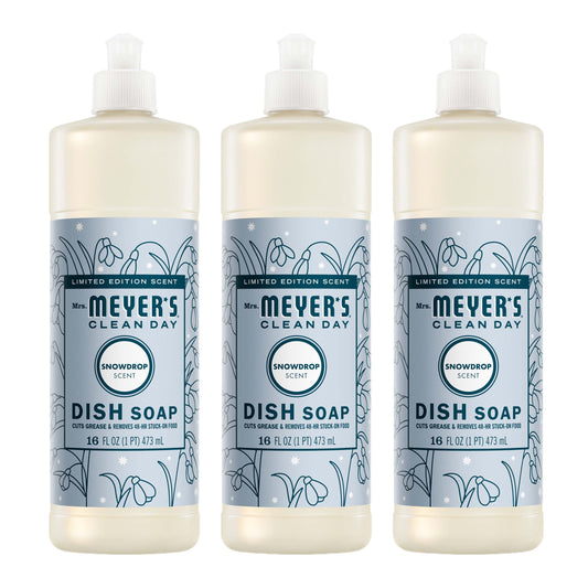 Mrs. Meyer's Snowdrop 3-Count Liquid Dish Soap Bundle